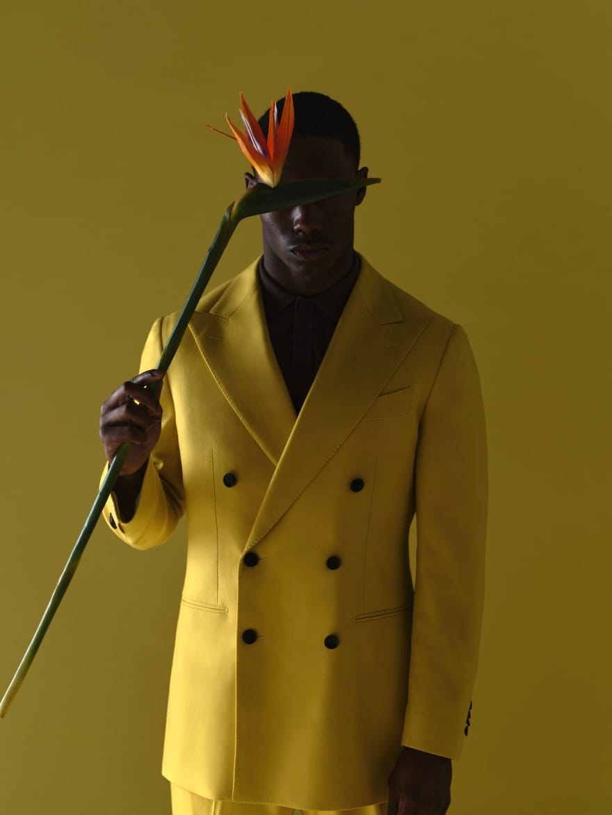 model-with-flower